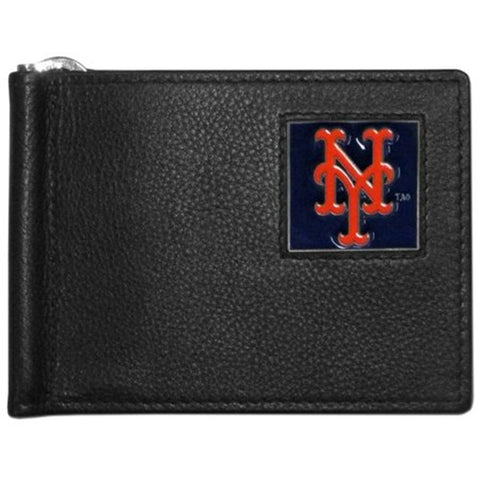 New York Mets Wallet Leather Billfold Clip Wallet-0