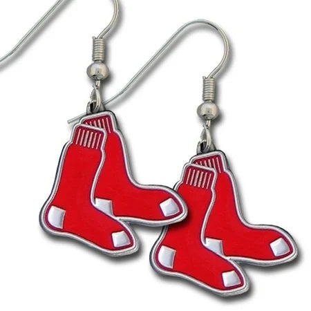 Boston Red Sox Earrings Dangle Style-0