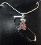 Los Angeles Angels Necklace Chain with State Shape Charm CO-0