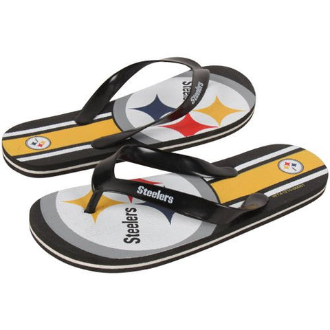 Pittsburgh Steelers Flip Flop - Youth Unisex Big Logo (1 Pair) - L-0