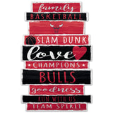 Chicago Bulls Sign 11x17 Wood Family Word-0