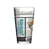 Jacksonville Jaguars Pint Glass 16oz Quilted Stained Boxed-0