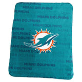 Miami Dolphins Blanket 50x60 Fleece Classic-0