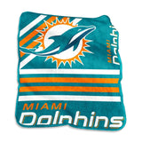 Miami Dolphins Blanket 50x60 Raschel Throw-0