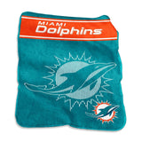 Miami Dolphins Blanket 60x80 Raschel Throw-0
