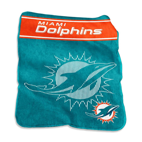 Miami Dolphins Blanket 60x80 Raschel Throw-0