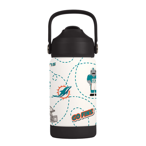Miami Dolphins Kids Bottle 12oz Stainless Steel Mascot-0
