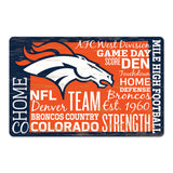 Denver Broncos Sign 11x17 Wood Wordage-0