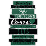 New York Jets Sign 11x17 Wood Family Word-0