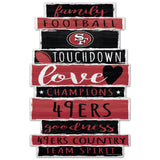 San Francisco 49ers Sign 11x17 Wood Family Word-0