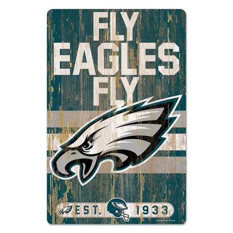 Philadelphia Eagles Sign 11x17 Wood Slogan Design-0