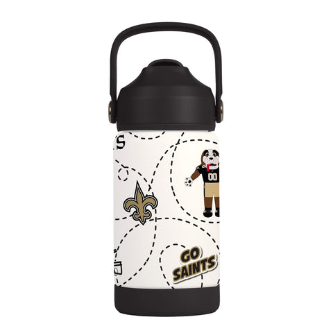 New Orleans Saints Kids Bottle 12oz Stainless Steel Mascot-0