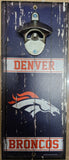 Denver Broncos Sign Wood 5x11 Bottle Opener Alternate-0