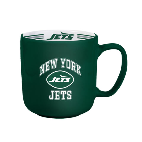 New York Jets Coffee Mug 15oz Stripe Design-0