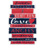 Los Angeles Angels Sign 11x17 Wood Family Word-0