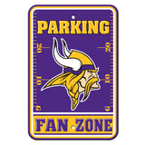 Minnesota Vikings Sign 12x18 Plastic Fan Zone Parking Style-0