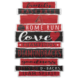 Arizona Diamondbacks Sign 11x17 Wood Family Word-0