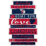 Cleveland Guardians Sign 11x17 Wood Family Word Design-0