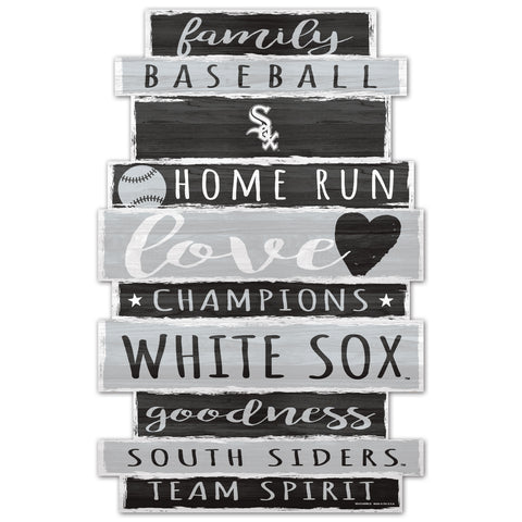 Chicago White Sox Sign 11x17 Wood Family Word-0