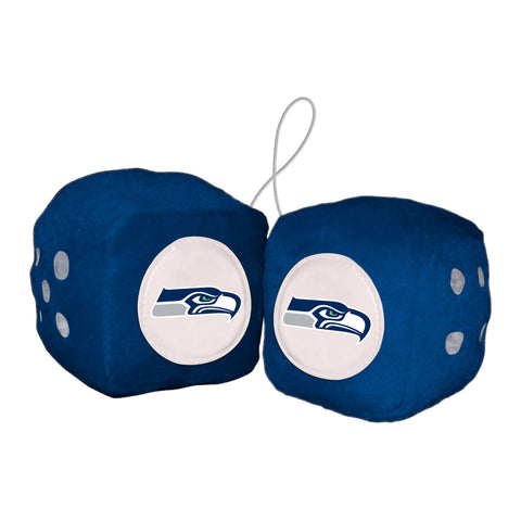Seattle Seahawks Fuzzy Dice-0