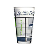 Seattle Seahawks Pint Glass 16oz Quilted Stained Boxed-0