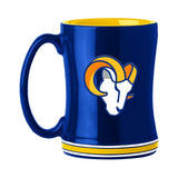 Los Angeles Rams Coffee Mug 14oz Sculpted Relief Team Color-0