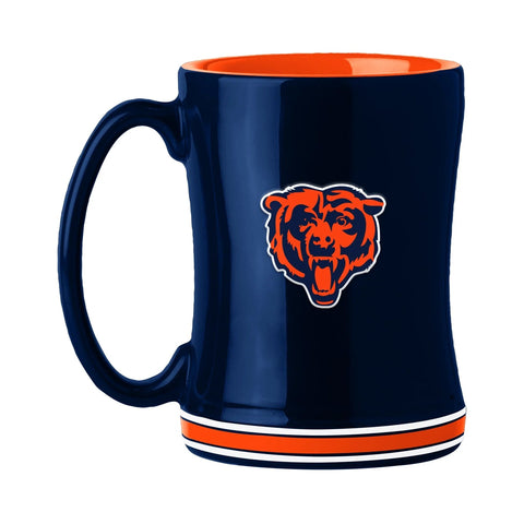 Chicago Bears Coffee Mug 14oz Sculpted Relief Team Color-0