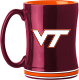 Virginia Tech Hokies Coffee Mug 14oz Sculpted Relief Team Color - Special Order-0