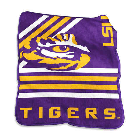 LSU Tigers Blanket 50x60 Raschel Throw-0