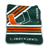 Miami Hurricanes Blanket 50x60 Raschel Throw-0