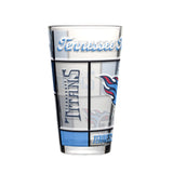 Tennessee Titans Pint Glass 16oz Quilted Stained Boxed-0