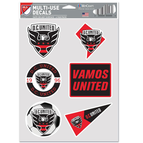 DC United Decal Multi Use Fan 6 Pack Special Order-0