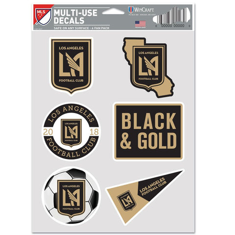 Los Angeles FC Decal Multi Use Fan 6 Pack Special Order-0