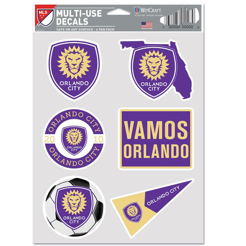 Orlando City SC Decal Multi Use Fan 6 Pack Special Order-0