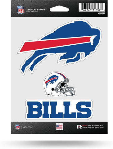 Buffalo Bills Decal Triple Spirit 3 Pack-0