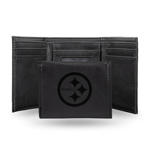 Pittsburgh Steelers Wallet Trifold Laser Engraved Black - Special Order-0