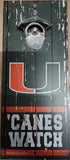 Miami Hurricanes Sign Wood 5x11 Bottle Opener Slogan-0