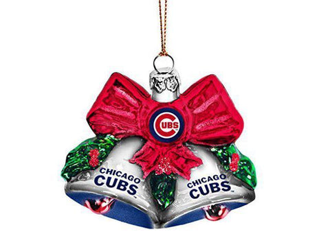 Chicago Cubs Ornament Glitter Bells-0