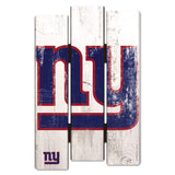 New York Giants Sign 11x17 Wood Fence Style White-0