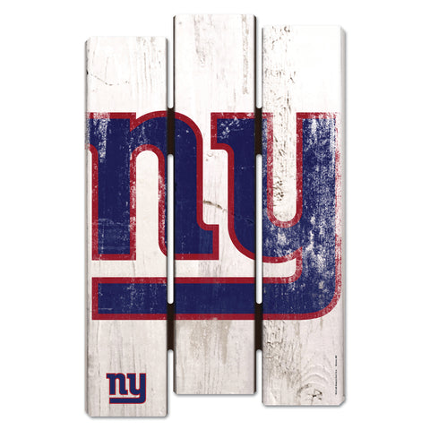 New York Giants Sign 11x17 Wood Fence Style White-0