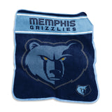 Memphis Grizzlies Blanket 60x80 Raschel Throw-0