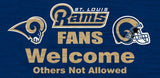 St. Louis Rams Sign Wood 12x6 Fans Welcome-0