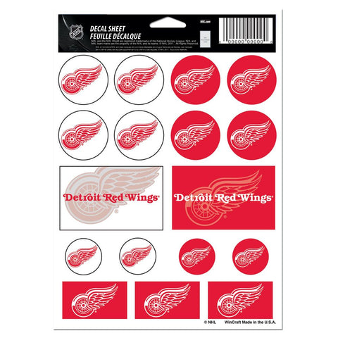 Detroit Red Wings Decal Sheet 5x7 Vinyl-0