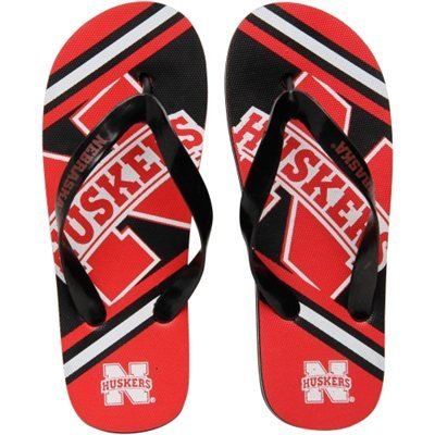 Nebraska Cornhuskers Flip Flop - Unisex Big Logo - (1 Pair) - L-0