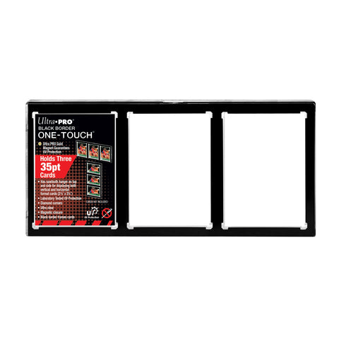 One Touch UV Card Holder 3 Card With Magnet Closure Black Border - 35pt-0