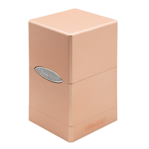 Satin Tower Deck Box - Metallic Rose Gold-0