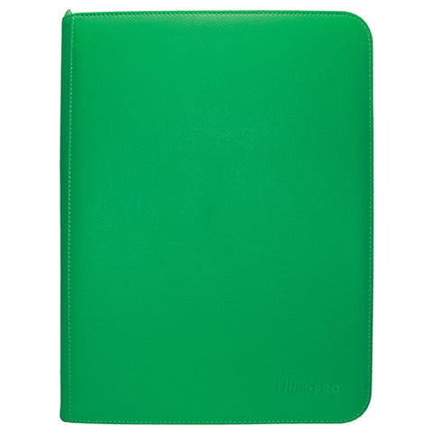Vivid 9 Pocket Zippered PRO-Binder Green-0