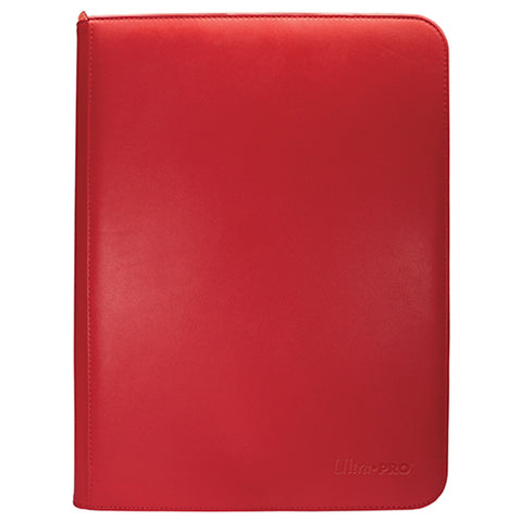 Vivid 9 Pocket Zippered PRO-Binder Red-0