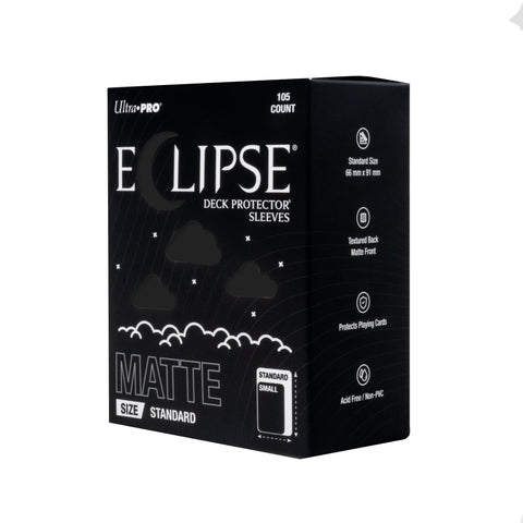 Eclipse Matte Standard Deck Protector Sleeves 105 Pack Jet Black-0