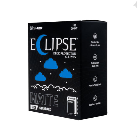 Eclipse Matte Standard Deck Protector Sleeves 105 Pack Pacific Blue-0